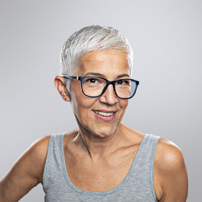 Female wearing glasses
